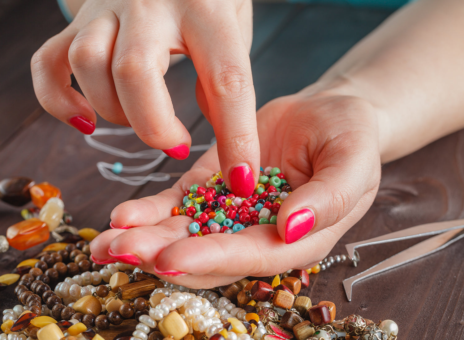 How to make beaded diamond embroidery