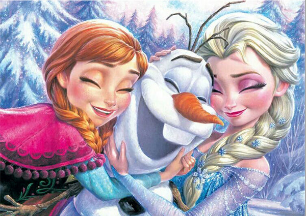 Elsa Ana and Olaf DIY Diamond Beads Embroidery Kit