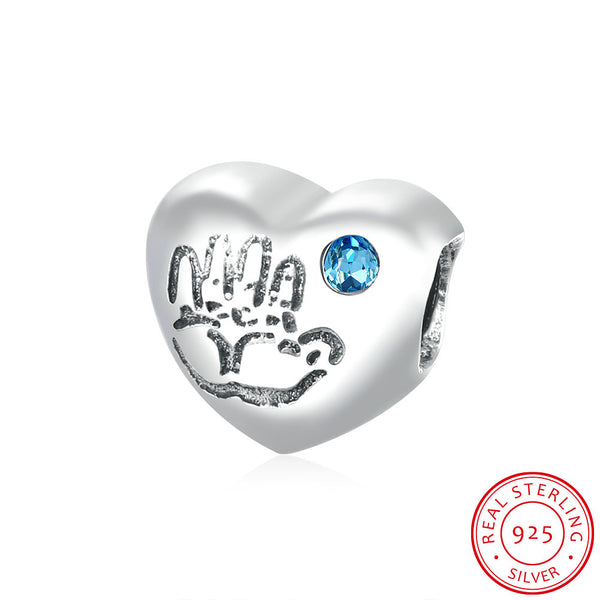 Heart Shape Diamond Charm Beads