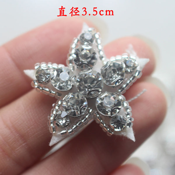 Beaded Diamond Snowflake Patches