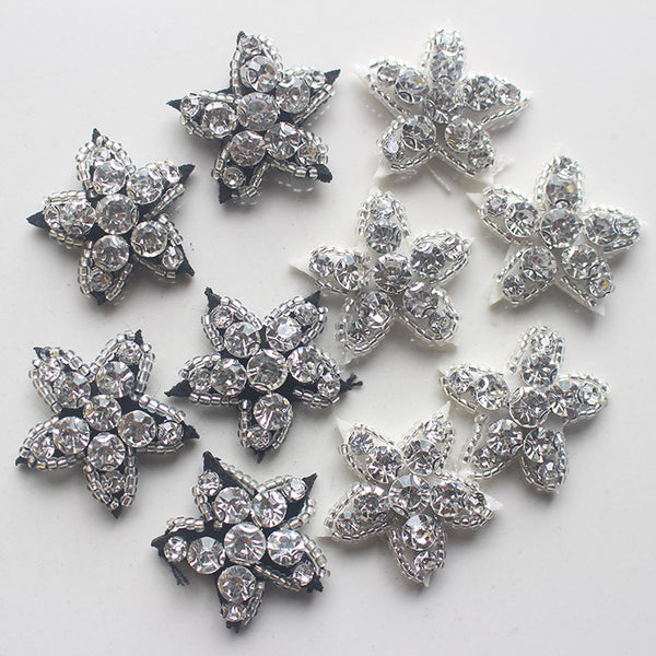 Beaded Diamond Snowflake Patches