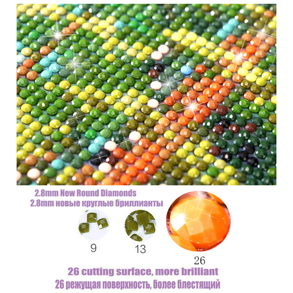 Autumn Forest Woods Mosaic Full Diamond Embroidery