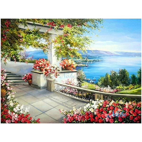 Seaside Town DIY Diamond Beads Embroidery