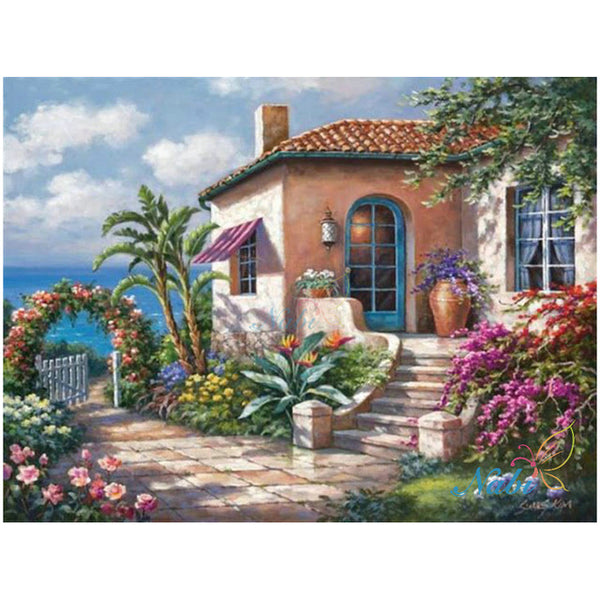 Seaside Town DIY Diamond Beads Embroidery