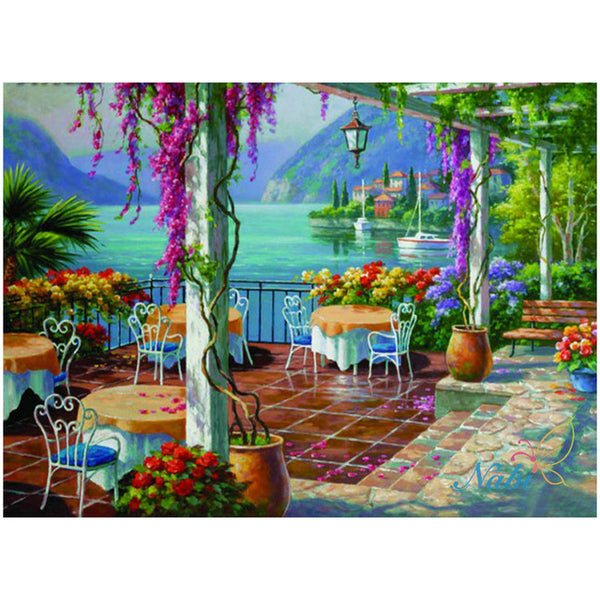 Seaside Town DIY Diamond Beads Embroidery