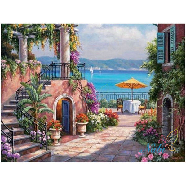 Seaside Town DIY Diamond Beads Embroidery