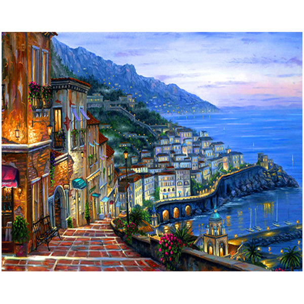 Seaside Town DIY Diamond Beads Embroidery