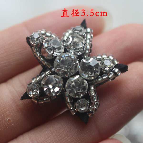 Beaded Diamond Snowflake Patches